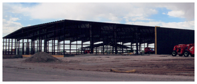 Pre-engineered and prefabricated steel buildings.